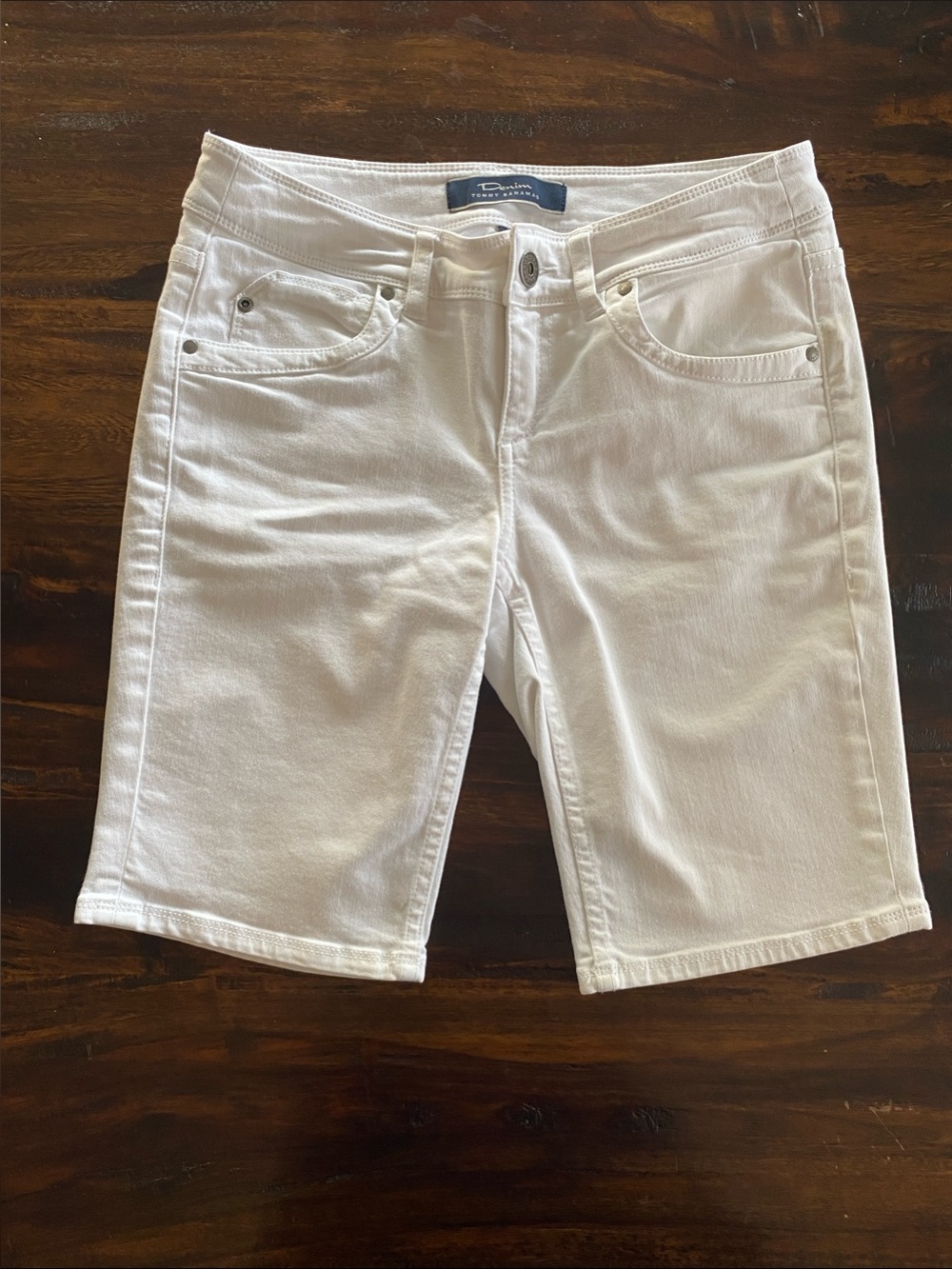Tommy Bahama White Bermuda Denim Shorts
